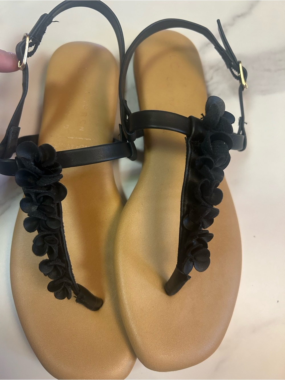 Lauren Conrad memory foam T strap sandals